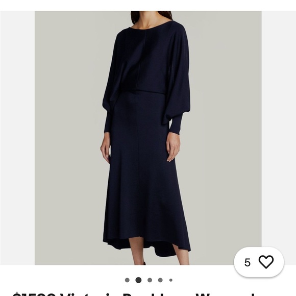 Victoria Beckham Elegant Black Backless Dress - Picture 3 of 8